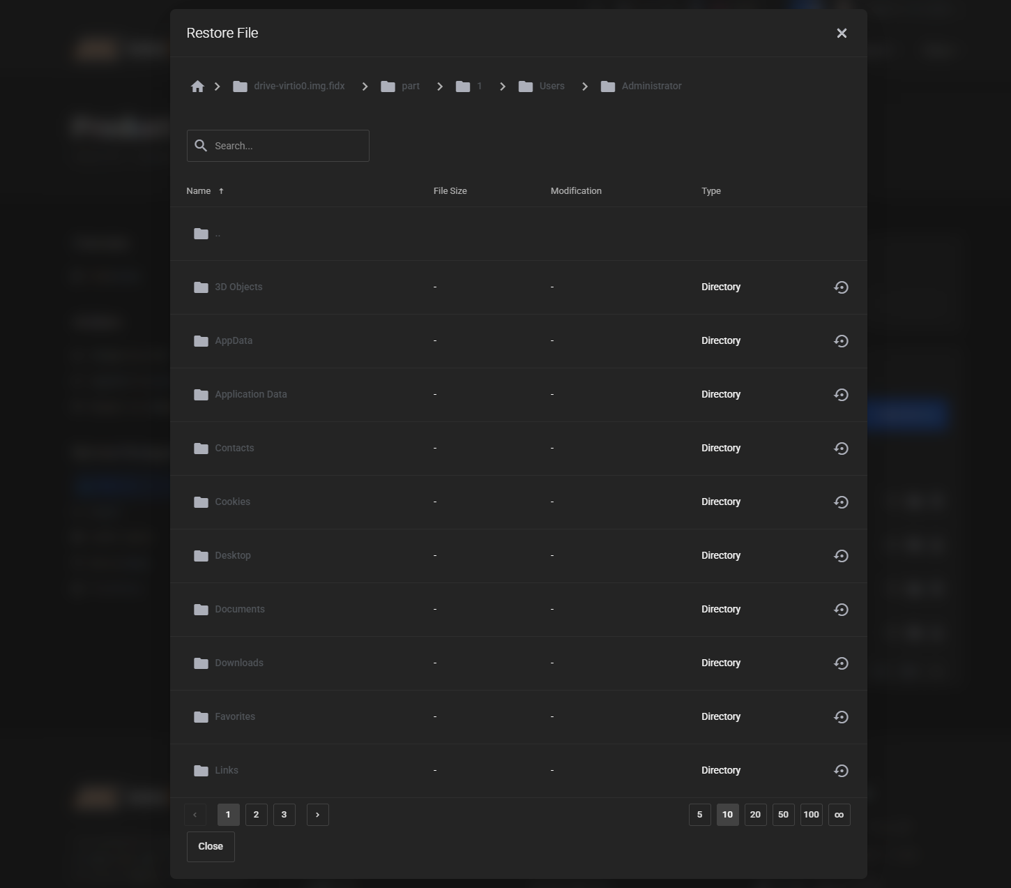 file restotre overview